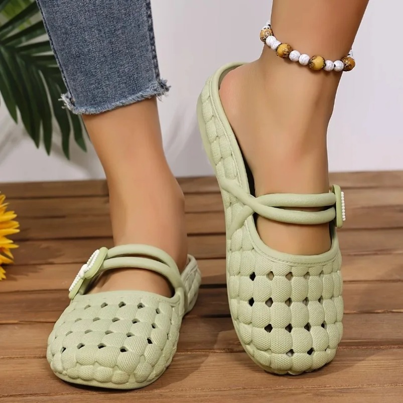 Women'S Shoes Cloud - Woven Home Slippers Woman Cloud Bow