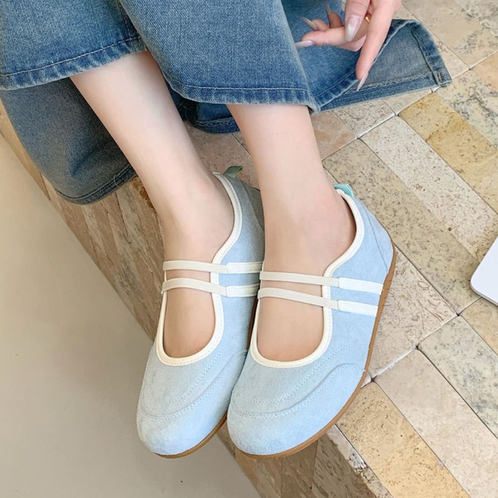 Mary Jane Shoes - Color Blocking Mary Jane Shoes Synthetic