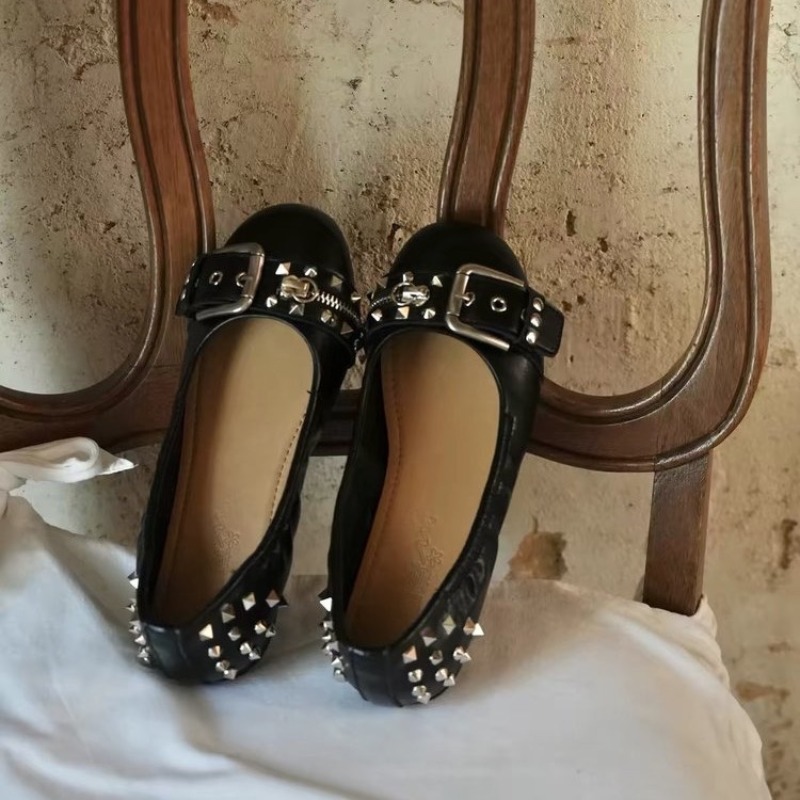 Mary Jane Shoes - Bolt Round-head Single Shoe Women's Leather