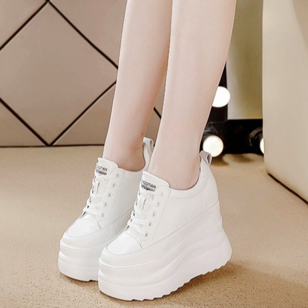 Wedge Heeled Sneaker - Casual Sneakers Women's Spring and Autumn