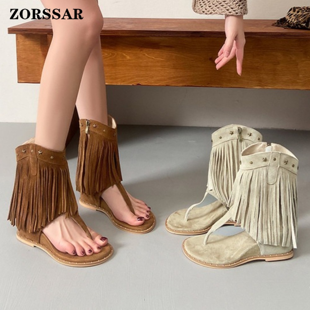 Women's Fringe Decor Studded T - огляд і ціна Women Shoes Boots