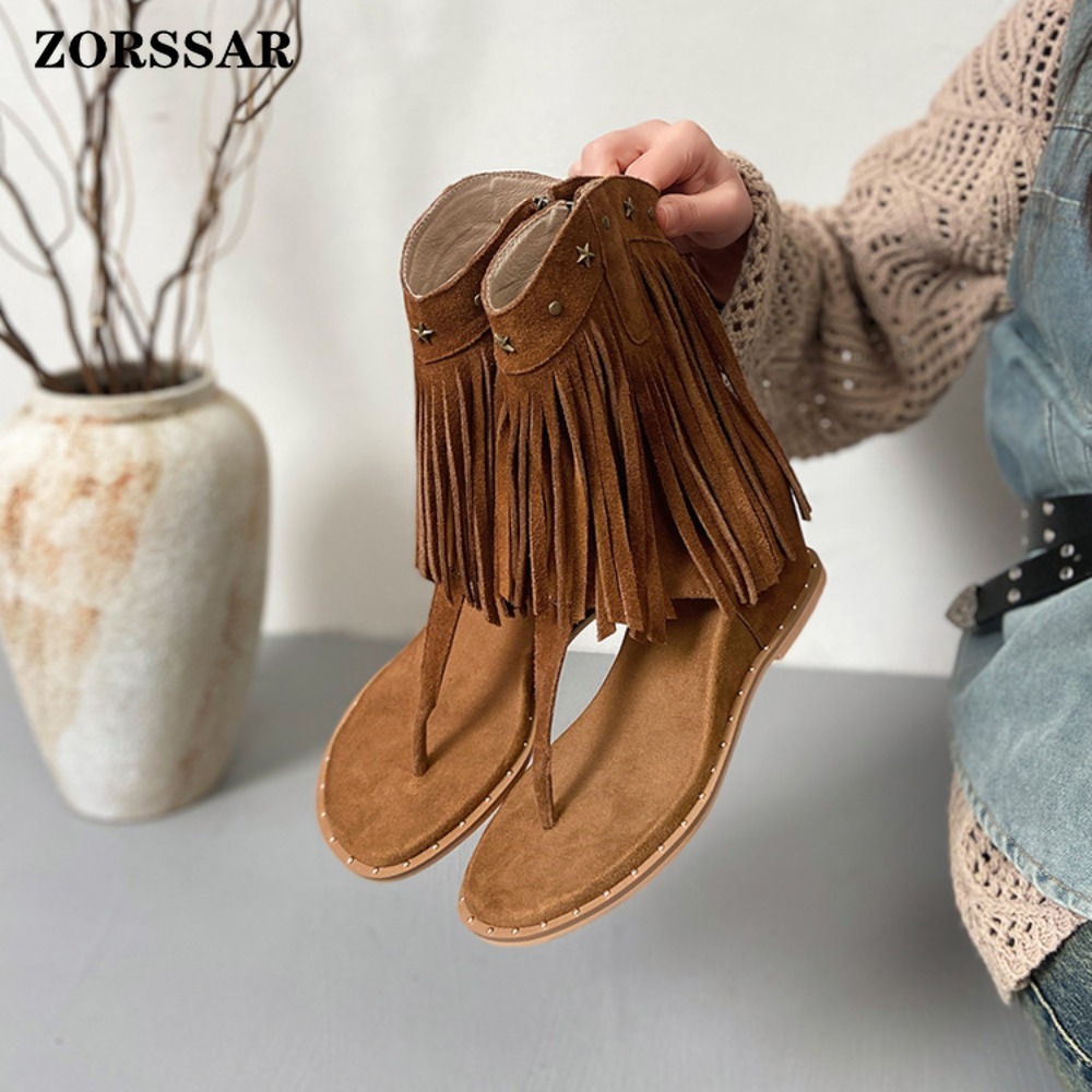 Women's Fringe Decor Studded T - огляд і ціна Women Shoes Boots