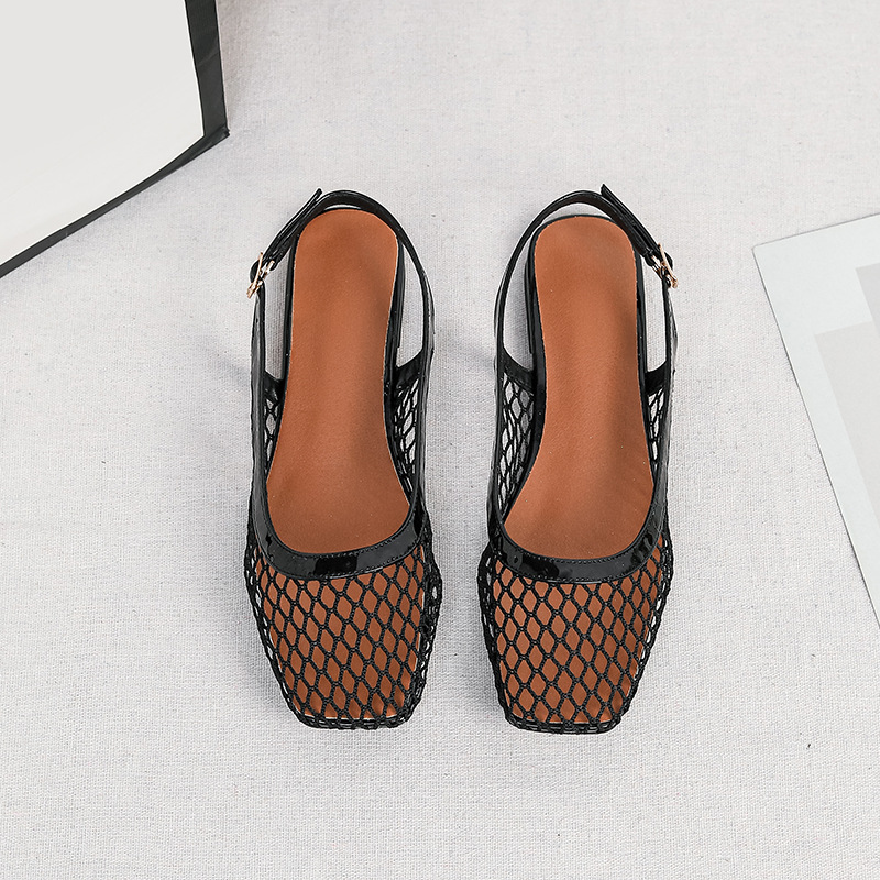 Mesh square head slippers bag  - огляд і ціна Women Shoes Japan