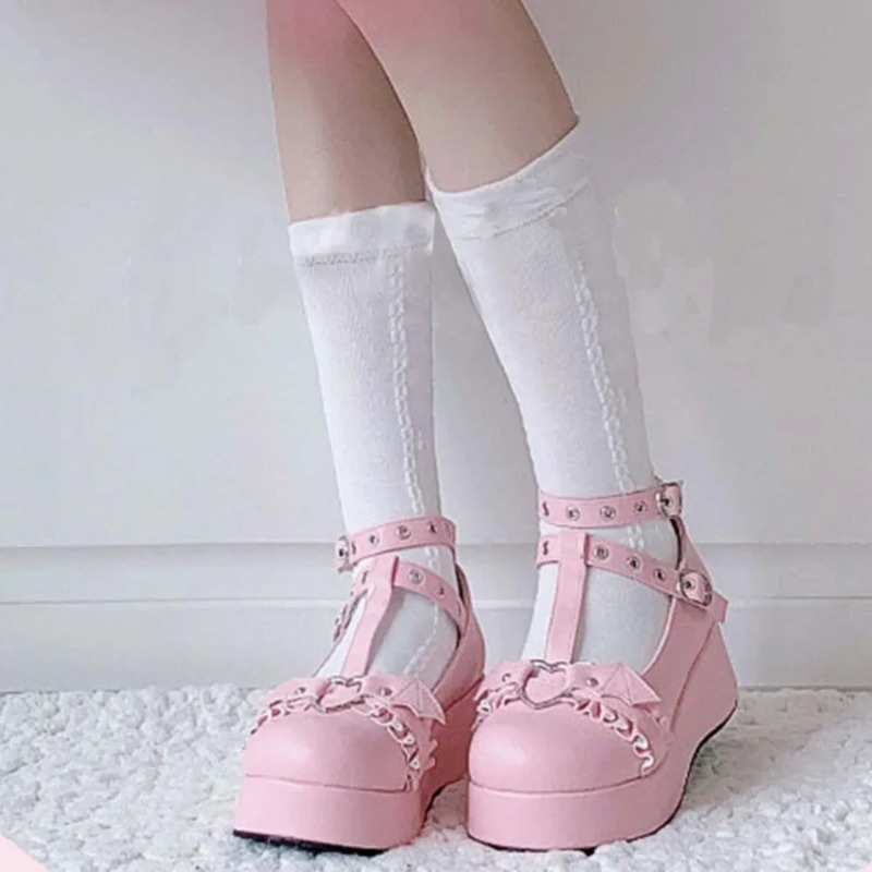 New Sweet Heart Buckle Wedges  - огляд і ціна Mary Jane Shoes
