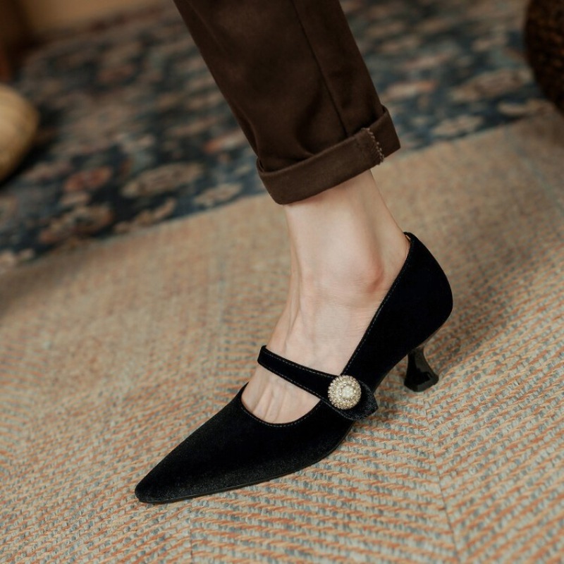 Wine Red Pointed Toe Mary Jane - огляд і ціна Mary Jane Shoes