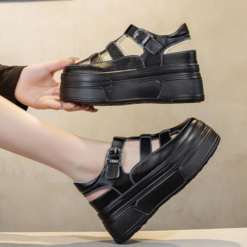 8.5cm Hollow Full Cow Genuine  - огляд і ціна Wedge Heeled Sneaker
