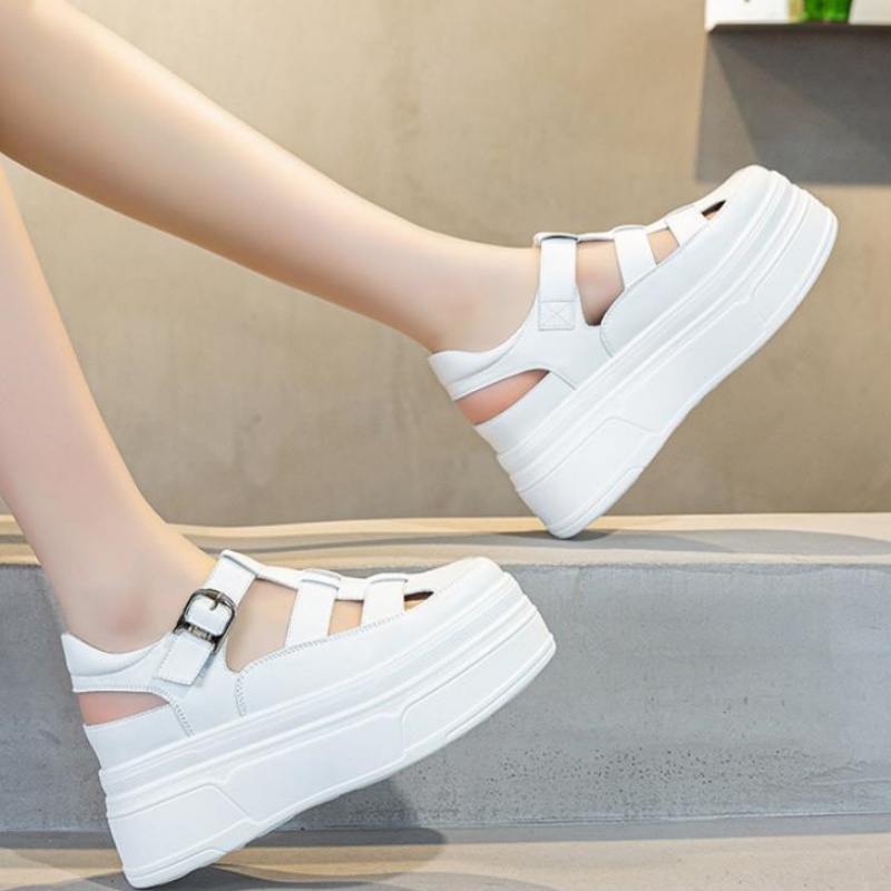 8.5cm Hollow Full Cow Genuine  - огляд і ціна Wedge Heeled Sneaker