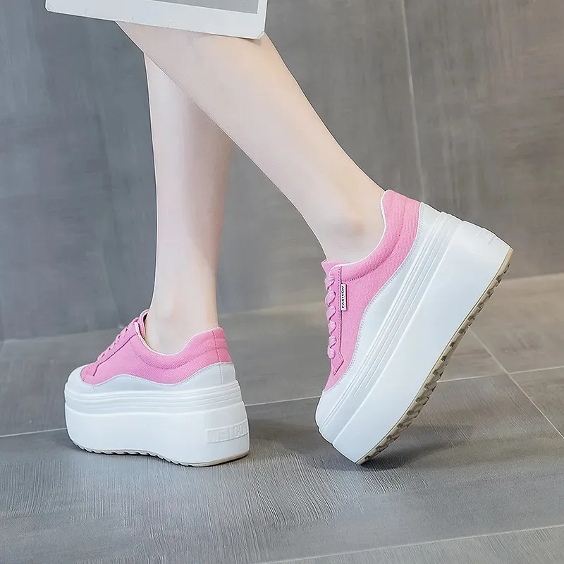 8cm New Canvas Genuine Leather - огляд і ціна Wedge Heeled Sneaker