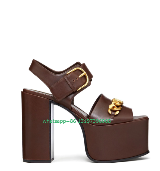 Lady gold chain buckle design  - огляд і ціна Gold Chain Sandal