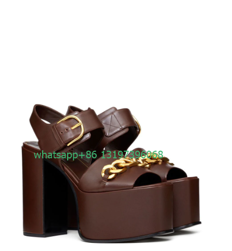 Lady gold chain buckle design  - огляд і ціна Gold Chain Sandal