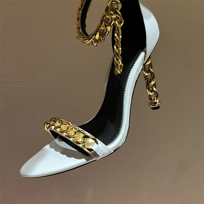 Sexy Gold Chain Heel Pointed T - огляд і ціна Gold Chain Sandal